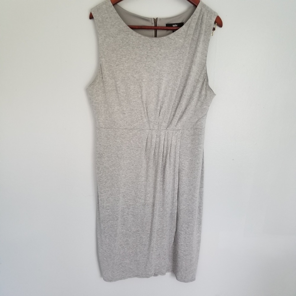 Mossimo Jersey Gray Cinched Waist A-Line Dress